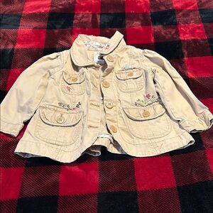 Baby Gap Infant Beige Embroidered Jacket
